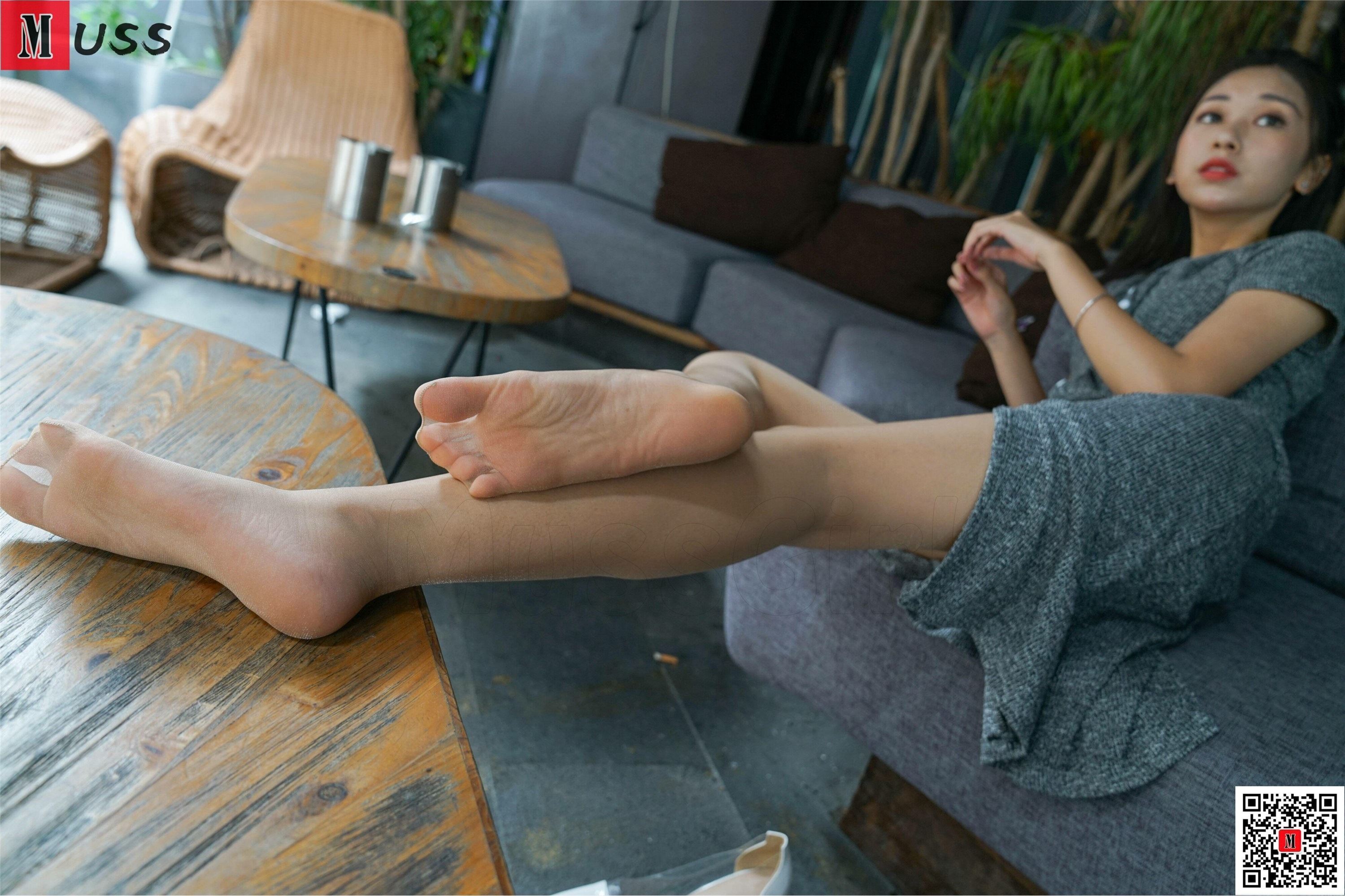 MussGirl慕丝女郎  NO.181 灰色连衣裙肉丝